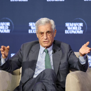 Robert Rubin speaks on stage during Semafor World Economy 2026.