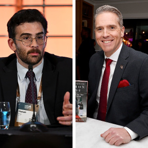 Left: Twitch streamer Hasan Piker Right: Political commentator Scott Jennings.