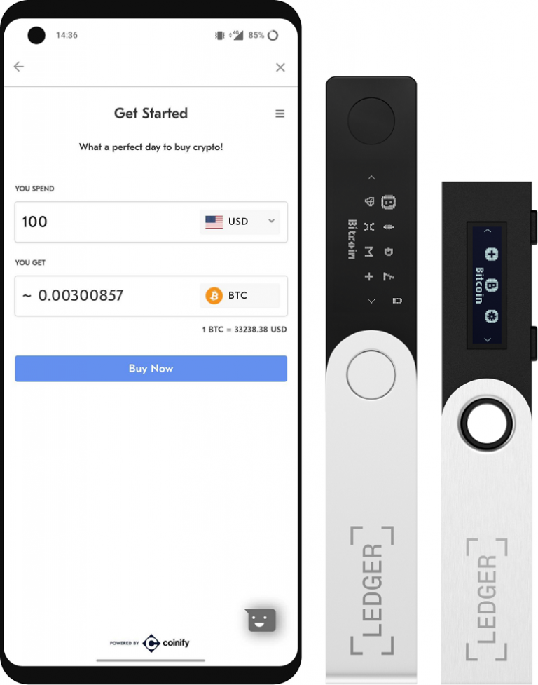 Nano X Crypto Hardware Wallet -Securely Store Cryptocurrency with Bluetooth  Connectivity -Onyx Black