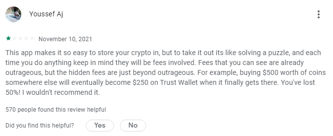 Trust Wallet Play Store review