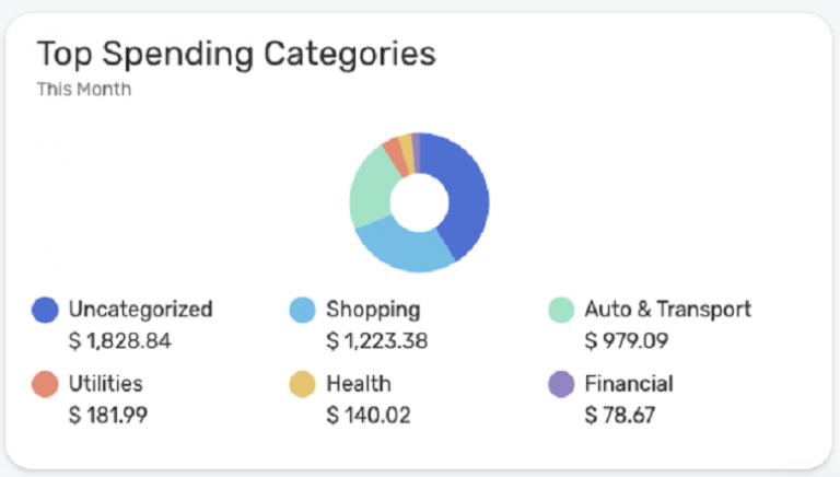 Simplifi by Quicken automatically tracks your spending by category, but it needs some training to get accurate results.